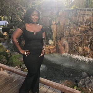 Super stretchy plus size formal gown